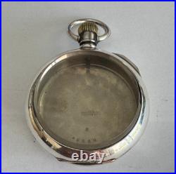 Vintage 18 Size Fahy's No. 1 Coin Silver Pocket Watch Case Lever Set Only