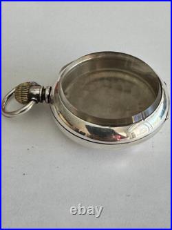 Vintage 18 Size Fahy's No. 1 Coin Silver Pocket Watch Case Lever Set Only