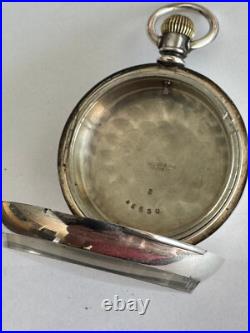 Vintage 18 Size Fahy's No. 1 Coin Silver Pocket Watch Case Lever Set Only