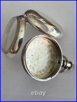Vintage 18 Size Fahy's No. 1 Coin Silver Pocket Watch Case Lever Set Only