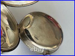 Vintage 18 Size Fahy's No. 1 Coin Silver Pocket Watch Case Lever Set Only