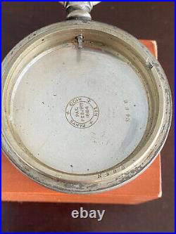 Vintage 18 Size Fahy's No. 1 Pocket Watch Case, Coin Silver 3oz. Lever Set Only