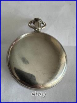 Vintage 18 Size Keystone Silveroid Pocket Watch Case Pendant & Lever Set