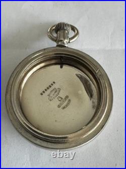 Vintage 18 Size Keystone Silveroid Pocket Watch Case Pendant & Lever Set