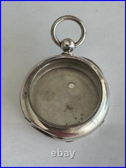 Vintage 18 Size Newport Pocket Watch Case Key Wind / Set Coin Silver