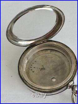 Vintage 18 Size Newport Pocket Watch Case Key Wind / Set Coin Silver