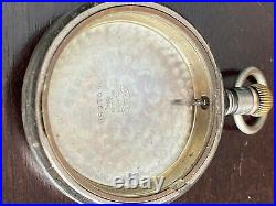 Vintage 18 Size Pocket Watch Case Only, Sterling Silver 925, Choo Choo On Back