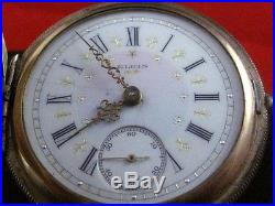 Vintage 18s Elgin Hunting Case Pocketwatch Grade 125 From 1893 Fancy Dial