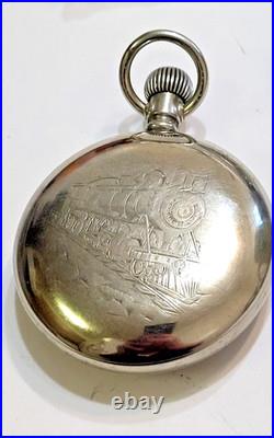 Vintage 1907 Illinois Bunn Special Railroad Pocket Watch. 21 Jewels TRAIN CASE