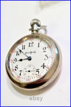 Vintage 1907 Illinois Bunn Special Railroad Pocket Watch. 21 Jewels TRAIN CASE