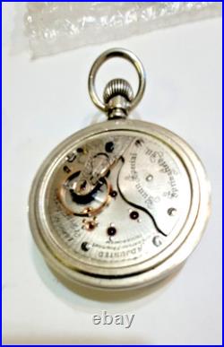 Vintage 1907 Illinois Bunn Special Railroad Pocket Watch. 21 Jewels TRAIN CASE