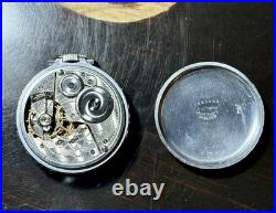 Vintage 1909 Elgin Pocket Watch Size 12-Ornate Nickel Silver Case-Working
