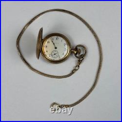 Vintage 1911 Elgin Pocket Watch 12s Grade 303 Running 10K GF Victory Case RUNS