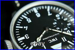Vintage 1911`s IWC Pocket Swiss movement in New wrist Military Case PILOT A-DIAL