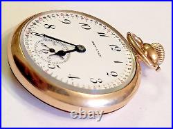 Vintage 1913 Size 16 21 Jewels Hamilton Gold filled Pocket Watch Train case