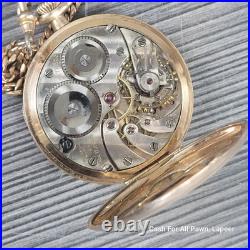 Vintage 1914 Longines Pocket Watch 14K Gold Fill Case 17 Jewel AsIs Parts/repair