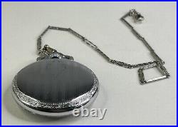 Vintage 1917 Hamilton 974 Pocket Watch Two Tone Bar Over Crown Case withChain