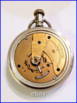 Vintage 1917 Waltham Size 18 Pocket Watch 15 Jewels with Train/Locomotive Case