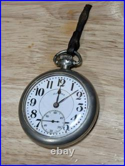 Vintage 1918 Illinois Pocket Watch Grade 306 16s 19j Openface Nickel Case READ