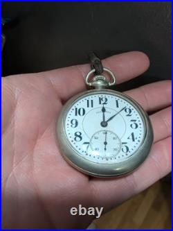 Vintage 1918 Illinois Pocket Watch Grade 306 16s 19j Openface Nickel Case READ