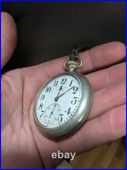 Vintage 1918 Illinois Pocket Watch Grade 306 16s 19j Openface Nickel Case READ