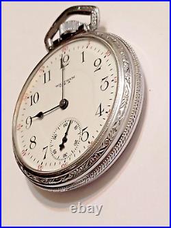 Vintage 1919 Waltham 16 Size Pocket Watch - TRAIN CASE