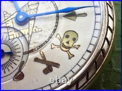 Vintage 1948 Elgin Masonic Pocket Watch Grade 575 Rr Case 4 Adjustments