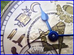 Vintage 1948 Elgin Masonic Pocket Watch Grade 575 Rr Case 4 Adjustments