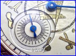 Vintage 1948 Elgin Masonic Pocket Watch Grade 575 Rr Case 4 Adjustments