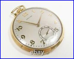 Vintage 1950s Hamilton USA 21 Jewel Grade 921 14K GF WindUp Pocket Watch Works