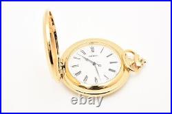 Vintage 1993 N MINT Box Seiko Pocket Watch 7N21-0A00 Gold Full Hunter 45mm