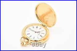 Vintage 1993 N MINT Box Seiko Pocket Watch 7N21-0A00 Gold Full Hunter 45mm