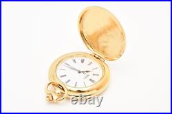 Vintage 1993 N MINT Box Seiko Pocket Watch 7N21-0A00 Gold Full Hunter 45mm