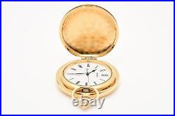 Vintage 1993 N MINT Box Seiko Pocket Watch 7N21-0A00 Gold Full Hunter 45mm