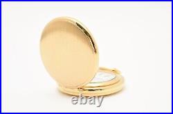 Vintage 1993 N MINT Box Seiko Pocket Watch 7N21-0A00 Gold Full Hunter 45mm