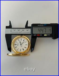 Vintage 1993 N MINT Box Seiko Pocket Watch 7N21-0A00 Gold Full Hunter 45mm