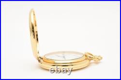 Vintage 1993 N MINT withBox Seiko Pocket Watch 7N21-0A00 Gold Full Hunter 45mm