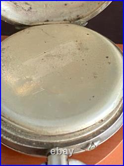 Vintage 47.60mm Abelco Swiss Pocket Watch, Keeping Time, Fine Silver Case. 935