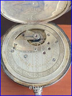 Vintage 47.7mm Shreve & Co. Longines Pocket Watch, Sterling Silver Hunting Case