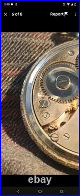 Vintage ABRA Watch Co Swiss Pocket Watch 16 Jewels Supreme IWC Co Case -RUNS
