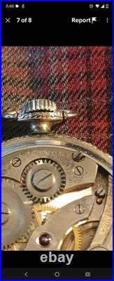 Vintage ABRA Watch Co Swiss Pocket Watch 16 Jewels Supreme IWC Co Case -RUNS
