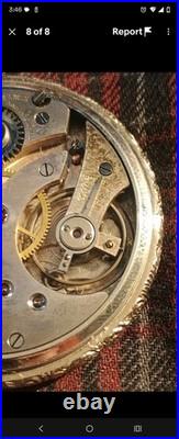 Vintage ABRA Watch Co Swiss Pocket Watch 16 Jewels Supreme IWC Co Case -RUNS