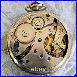 Vintage ABRA Watch Co Swiss Pocket Watch 16 Jewels Supreme IWC Co Case -RUNS