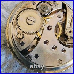 Vintage ABRA Watch Co Swiss Pocket Watch 16 Jewels Supreme IWC Co Case -RUNS