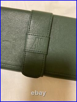 Vintage AUDEMARS PIGUET Watch Travel Case / Pouch Green Leather