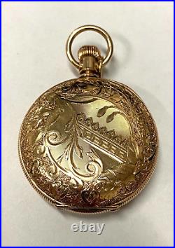 Vintage A. W. W. Co Waltham Gold Filled Hunting Case Pocket Watch- Safety Pinion
