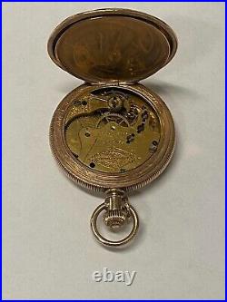 Vintage A. W. W. Co Waltham Gold Filled Hunting Case Pocket Watch- Safety Pinion