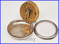 Vintage American Waltham Pocket Watch Sterling Silver Case