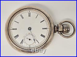 Vintage American Waltham Pocket Watch Sterling Silver Case