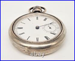 Vintage American Waltham Pocket Watch Sterling Silver Case